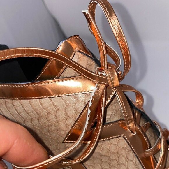 Pierre Hardy 36.5 Rose Gold Metallic Heeled Bootie - Picture 8 of 10